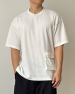 Muat gambar ke penampil Galeri, Kadaka Nico Oversized Tshirt Pocket Detail | Top Men Pria Rib Premium Detail Kantong | MT-0134
