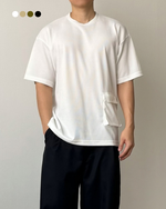 Muat gambar ke penampil Galeri, Kadaka Nico Oversized Tshirt Pocket Detail | Top Men Pria Rib Premium Detail Kantong | MT-0134
