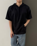 Load image into Gallery viewer, Kadaka MT-0139 Top Hoodie Pria Atasan Tangan Pendek Fleece
