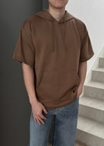 Load image into Gallery viewer, Kadaka MT-0139 Top Hoodie Pria Atasan Tangan Pendek Fleece
