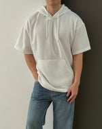 Load image into Gallery viewer, Kadaka MT-0139 Top Hoodie Pria Atasan Tangan Pendek Fleece
