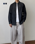 Load image into Gallery viewer, Kadaka Miles Shirt | Men’s Denim Shirt | Kemeja Denim Jeans Pria Regular Fit | MT-0142
