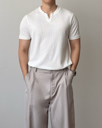Muat gambar ke penampil Galeri, Kadaka MT-0151 Top Atasan Pria Tangan Pendek Baby Waffle Knit
