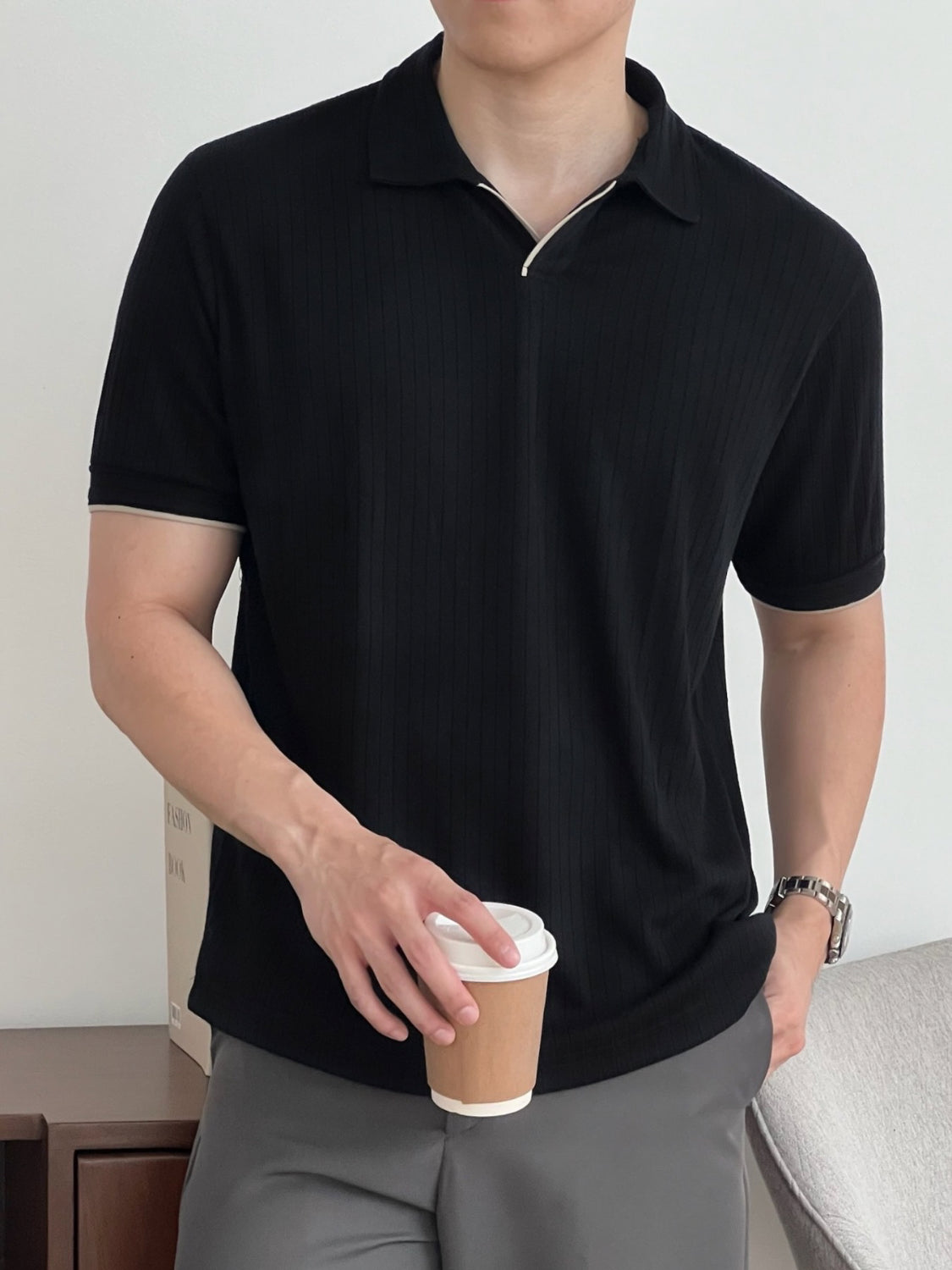 Kadaka MT-0158 Men Polo Shirt Detail List | Kaos Kerah Pria Dropneedle Knit