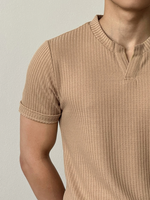 Muat gambar ke penampil Galeri, Kadaka Kaede Vneck Top | Men Knit Top | Atasan Pria Tangan Pendek | koKnitchiwa Collection MT-0169
