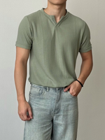 Muat gambar ke penampil Galeri, Kadaka Kaede Vneck Top | Men Knit Top | Atasan Pria Tangan Pendek | koKnitchiwa Collection MT-0169
