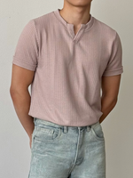 Muat gambar ke penampil Galeri, Kadaka Kaede Vneck Top | Men Knit Top | Atasan Pria Tangan Pendek | koKnitchiwa Collection MT-0169
