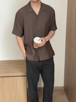 Muat gambar ke penampil Galeri, Kadaka MT-0200 Short Sleeve Shirt Men Linen | Kemeja Pria
