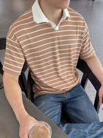 Load image into Gallery viewer, Kadaka MT-0212 Top Polo Knit Men | Atasan Polo Pria Knit Stripes | Love Line Collection 1.0
