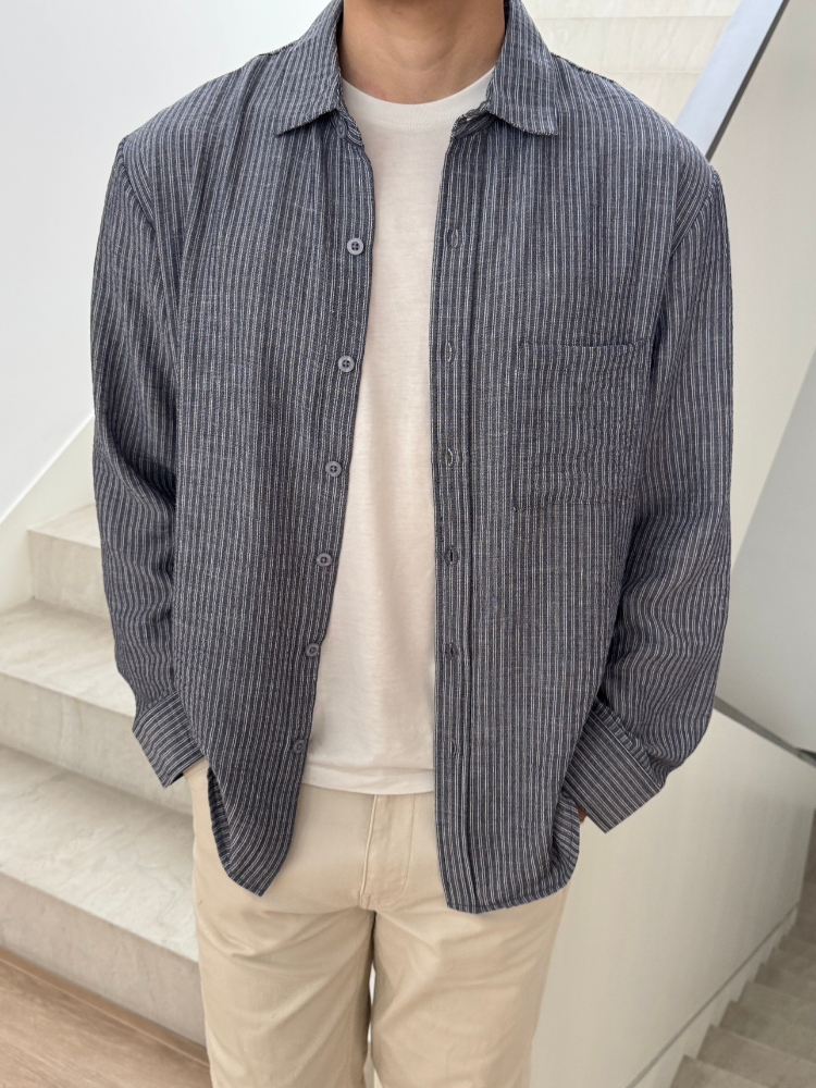 Kadaka MT-0213 Long Sleeve Striped Shirt | Kemeja Pria Tangan Panjang | Curated Curriculum Collection