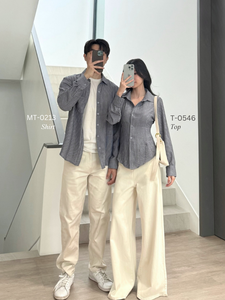 Kadaka Couple Outfit | Long Sleeve Fitted Shirt & Men Top Shirt | Curated Curriculum Collection