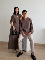 Load image into Gallery viewer, Kadaka Couple Group Family Outfit | Maxi Square and Vneck Dress Cape Outer | The Classic Charm Collection (2)
