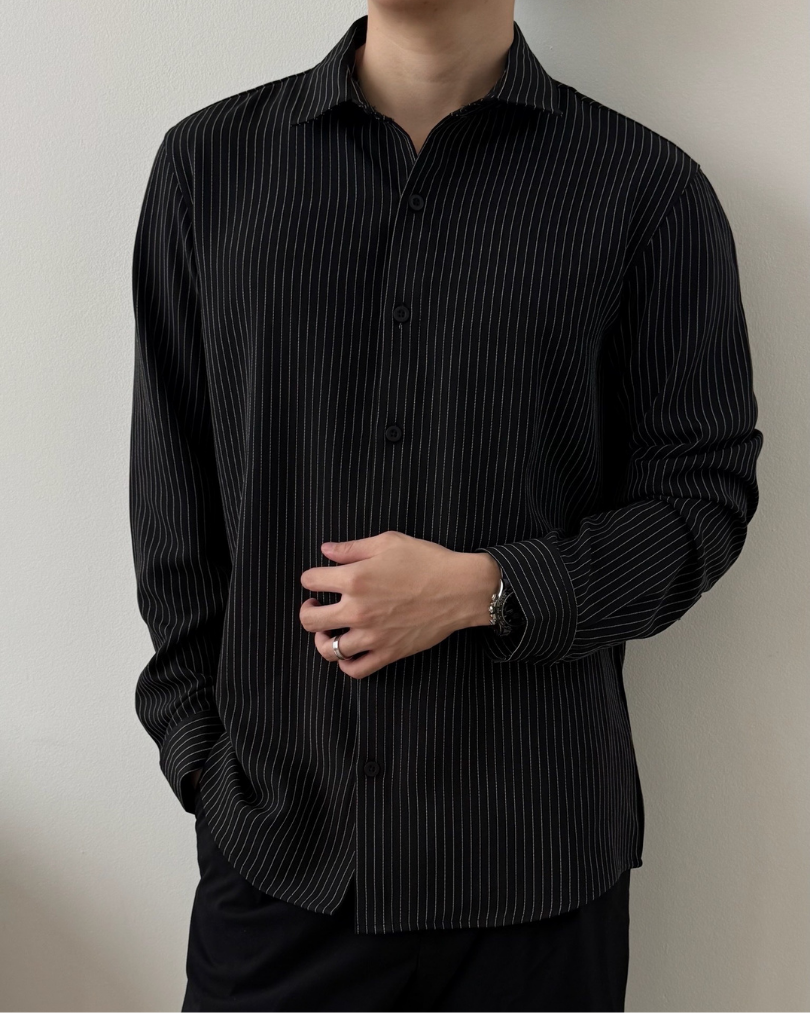 Kadaka Couple Group Family Outfit | Maxi Dress Culotte & Men Shirt Stripes | Office Crush Collection