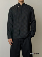Muat gambar ke penampil Galeri, Kadaka Arka Beskap | Men Striped Modern Beskap | Atasan Pria Beskap Lengan Panjang | Modern Heritage Collection MT-0231
