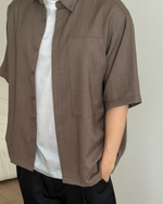 Muat gambar ke penampil Galeri, Kadaka Mocha Shirt | Short Sleeve Men Shirt | Atasan Kemeja Pria Lengan Pendek | Out For Coffee Collection MT-0233
