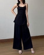 Muat gambar ke penampil Galeri, Kadaka Muse Pants | Skirt Layered Culottes | Celana Kulot Wanita Detail Rok | Off Duty Collection B-0233
