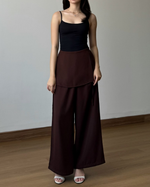Muat gambar ke penampil Galeri, Kadaka Muse Pants | Skirt Layered Culottes | Celana Kulot Wanita Detail Rok | Off Duty Collection B-0233
