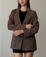 Load image into Gallery viewer, Kadaka O-0185 Blazer with Belt - Cold Brew Blazer
