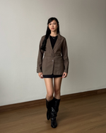 Load image into Gallery viewer, Kadaka O-0185 Blazer with Belt - Cold Brew Blazer
