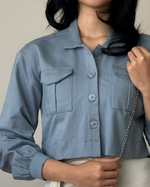 Muat gambar ke penampil Galeri, Kadaka Juno Jacket | Outer Crop Jacket | Jaket Wanita Crop | O-0200
