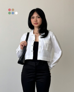 Muat gambar ke penampil Galeri, Kadaka Juno Jacket | Outer Crop Jacket | Jaket Wanita Crop | O-0200
