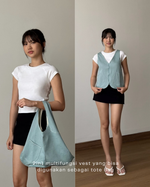 Load image into Gallery viewer, Kadaka Candy Shop Collection | Vest Bag 2 in 1 Multifungsi and Culotte Pants | Matching Outfit | O-0201, O-0202
