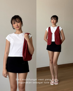 Load image into Gallery viewer, Kadaka Candy Shop Collection | Vest Bag 2 in 1 Multifungsi and Culotte Pants | Matching Outfit | O-0201, O-0202
