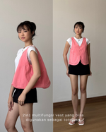 Load image into Gallery viewer, Kadaka Candy Shop Collection | Vest Bag 2 in 1 Multifungsi and Culotte Pants | Matching Outfit | O-0201, O-0202

