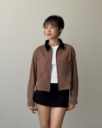 Muat gambar ke penampil Galeri, Kadaka Soho Jacket | Outer with Corduroy Collar | Jaket Wanita | Brooklyn Collection O-0218

