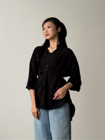 Muat gambar ke penampil Galeri, Kadaka Whisper Top | Long Sleeve Shirt Adjustable Waist | Kemeja Wanita Lengan Panjang | Cloud Nine Collection T-0566
