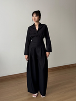 Muat gambar ke penampil Galeri, Kadaka Manhattan Pants | Pleated Barrel Pants | Celana Barrel Wanita | Brooklyn Collection B-0234
