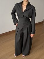 Muat gambar ke penampil Galeri, Kadaka Brooklyn Collection | Fitted Top and Barrel Pants | Matching Outfit | Madison, Manhattan
