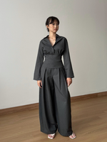 Muat gambar ke penampil Galeri, Kadaka Manhattan Pants | Pleated Barrel Pants | Celana Barrel Wanita | Brooklyn Collection B-0234
