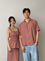 Load image into Gallery viewer, Kadaka Mist Top | Sleeveless Square Neck Peplum Scrunch Top | Atasan Wanita Airflow Linen | Cloud Nine Collection T-0556

