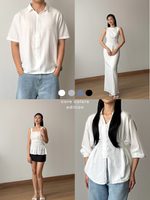 Load image into Gallery viewer, Kadaka Cloud Nine Collection (2) | Airflow Linen Top Blouse Skirt and Shirt | Couple Outfit | Mist, Feather, Whisper, Dream, Breeze
