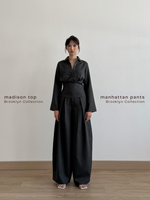 Muat gambar ke penampil Galeri, Kadaka Manhattan Pants | Pleated Barrel Pants | Celana Barrel Wanita | Brooklyn Collection B-0234
