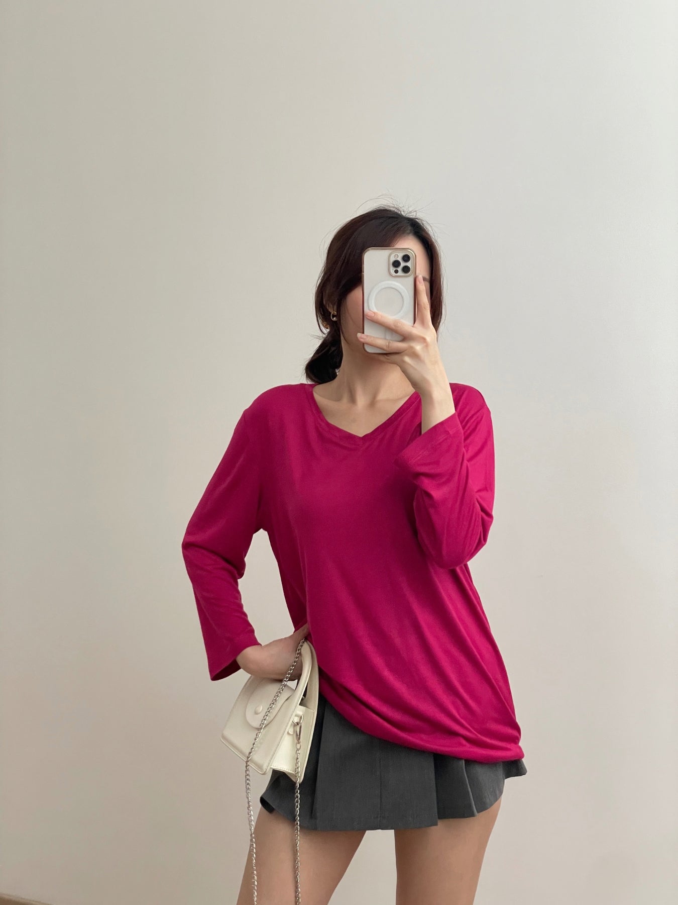 Kadaka T-0119 Long Sleeves Tshirt Vneck | Kaos Lengan Panjang Vneck Wanita