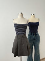 Load image into Gallery viewer, Kadaka T-0292 Stripes Tanktop Super Stretch with Matching Mask
