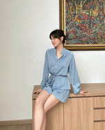 Muat gambar ke penampil Galeri, Kadaka S-0192 Set Satin Blouse with Short Pants Premium
