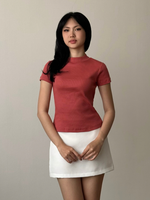 Load image into Gallery viewer, Kadaka Sera Top | Mock Neck Stretch Top | Atasan Wanita Mock Neck | Daily Ease Collection T-0347
