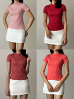 Load image into Gallery viewer, Kadaka Sera Top | Mock Neck Stretch Top | Atasan Wanita Mock Neck | Daily Ease Collection T-0347
