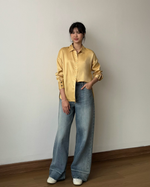 Muat gambar ke penampil Galeri, Kadaka T-0428 Kemeja Oversized Satin Wanita
