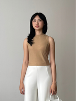 Muat gambar ke penampil Galeri, Kadaka Sakura Top | Knit Halter Neck Top Pastel | Atasan Knit Wanita Tanpa Lengan | koKnitchiwa Collection T-0432
