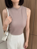 Muat gambar ke penampil Galeri, Kadaka Sakura Top | Knit Halter Neck Top Pastel | Atasan Knit Wanita Tanpa Lengan | koKnitchiwa Collection T-0432
