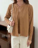 Muat gambar ke penampil Galeri, Kadaka T-0461 Cardigan Knit Stretch Premium Korea
