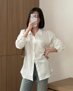Muat gambar ke penampil Galeri, Kadaka T-0506 Kemeja Satin Oversized Double Pocket
