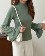 Muat gambar ke penampil Galeri, Kadaka T-0530 Turtle Neck Knit Stretch Emboss Top | Atasan Wanita Lengan Panjang Emboss
