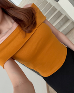 Load image into Gallery viewer, Kadaka T-0535 Top Off Shoulder Ribbed Knit | Atasan Sabrina Wanita
