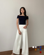 Muat gambar ke penampil Galeri, Kadaka Alina Top | Top Off Shoulder Ribbed Knit | Atasan Sabrina Wanita | Daily Ease Collection T-0535
