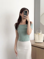 Muat gambar ke penampil Galeri, Kadaka T-0535 Top Off Shoulder Ribbed Knit | Atasan Sabrina Wanita
